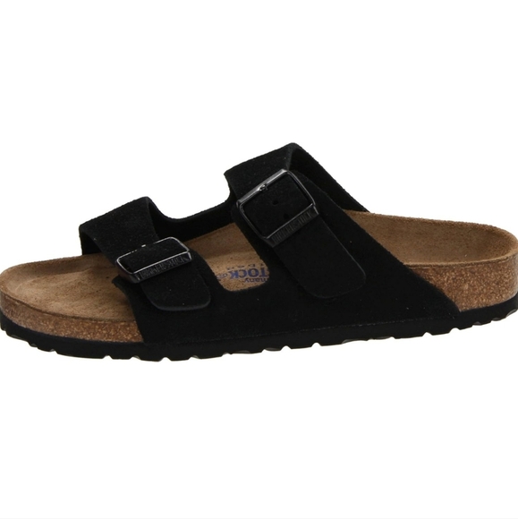 BIRKENSTOCK Arizona Soft Footbed Black Suede Unisex Sandals Size 42 NWT - Picture 3 of 9